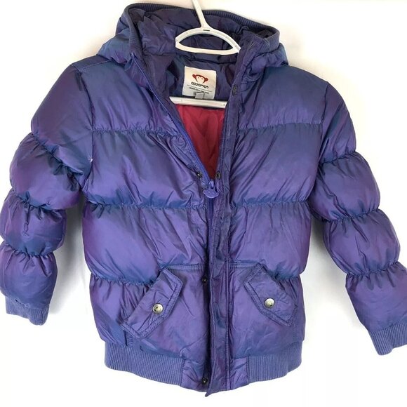 Appaman Girl’s Purple/Pink Quilted Coat, Size 8, Rip On The Inside Hood